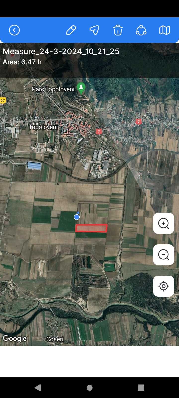 Vând 6,3ha(2€/m),teren extravilan situat în Lunca Argeșului Topoloveni