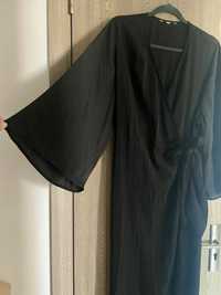 Rochie neagra tip kimono