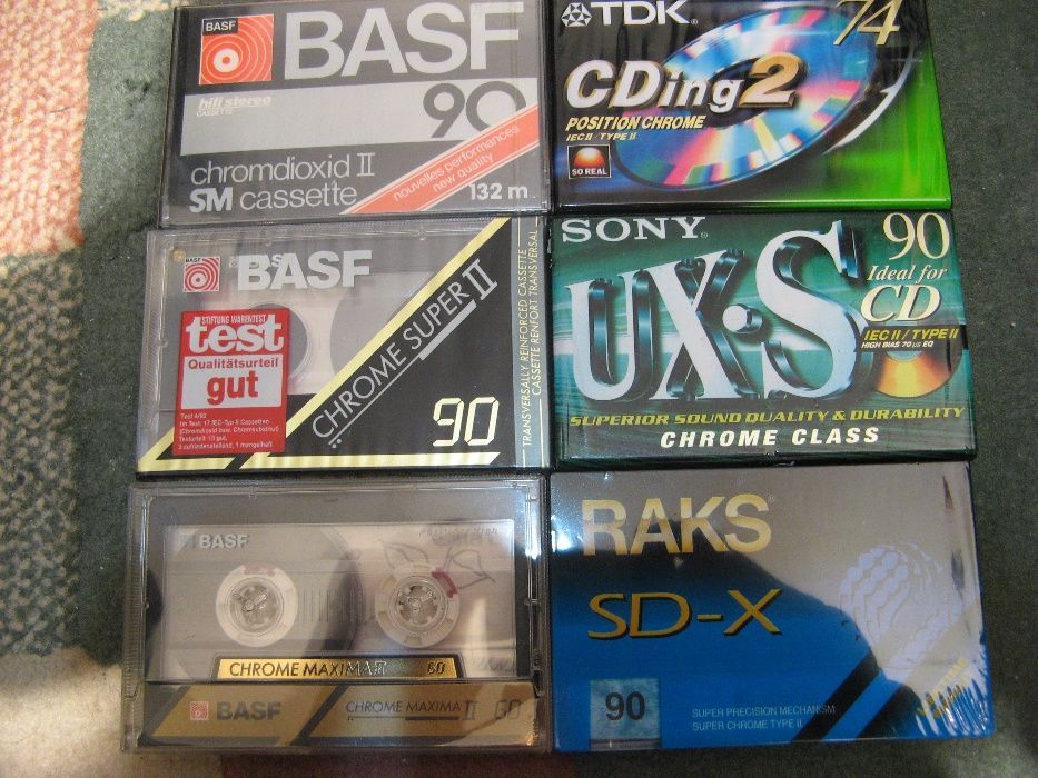 casete si CD audio teac Sony TDK MAXELL Basf normal chrome, type I ii