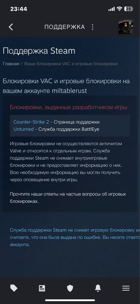 Аккаунт с растом в STEAM
