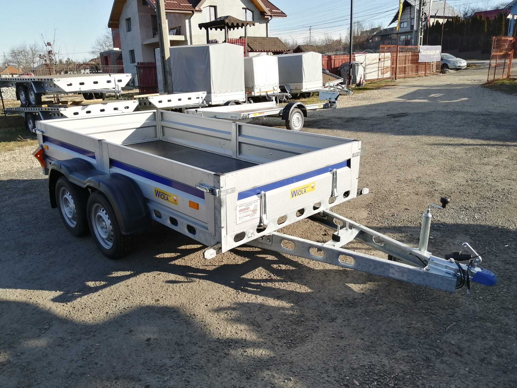 Remorci profesionale noi,universale 2 axe ,cu frana 750-3500 kg