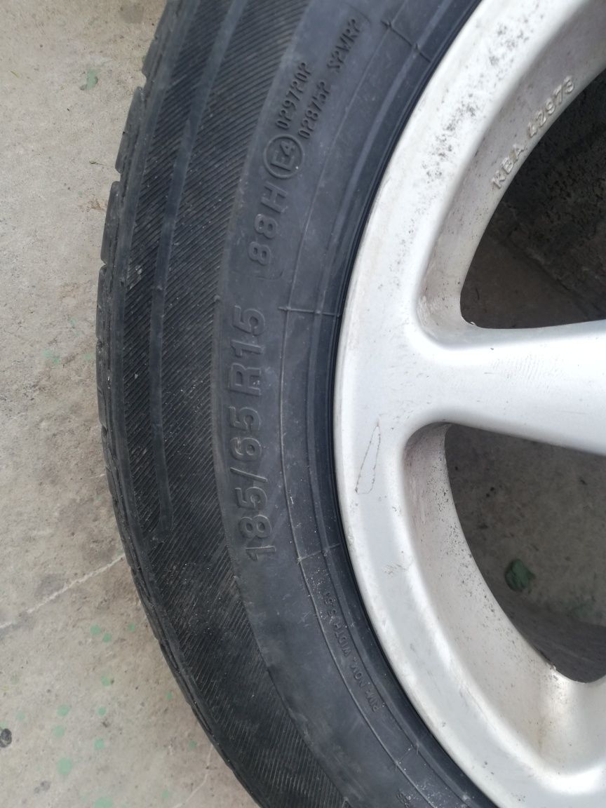 Genți aluminiu cu tot cu anvelope de un an pentru opel meriva 15 x110