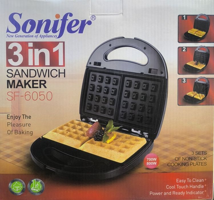 Супер абсолютно новый тостер Sonifer 3в1  6050, toster