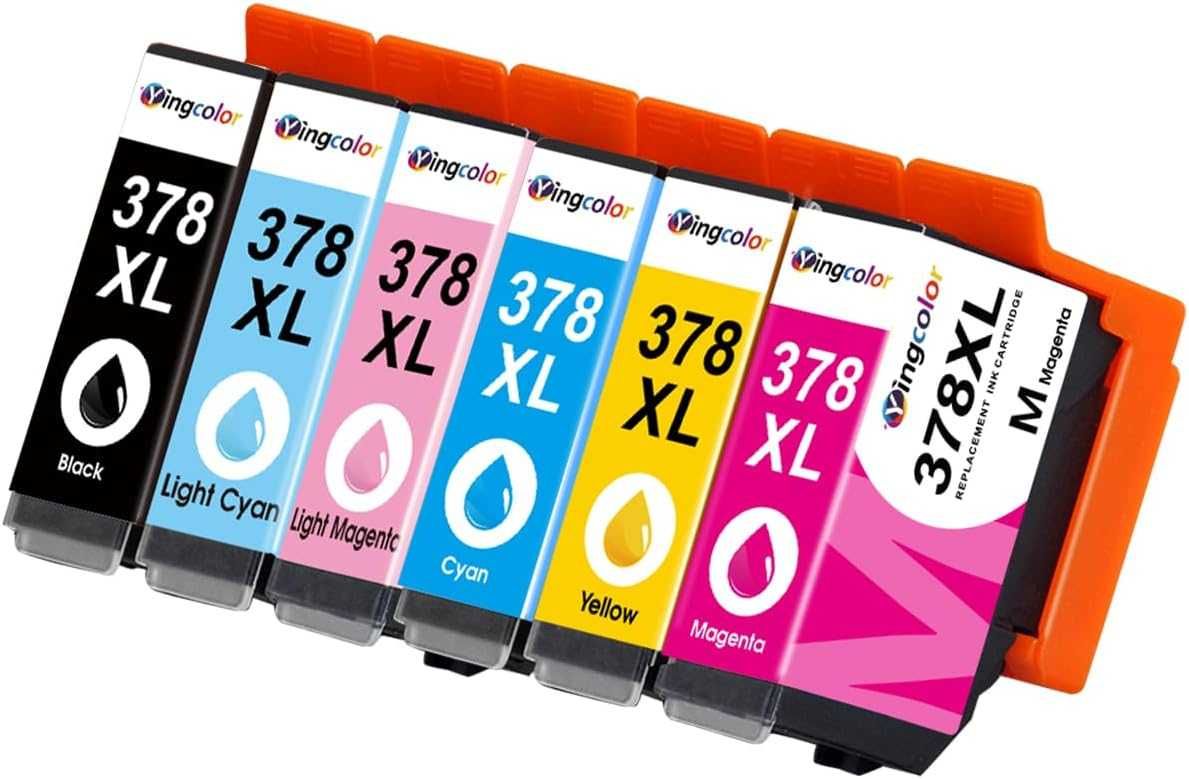 YINGCOLOR 378XL Резервни касети с мастило за Epson 378 378XL - 6 бр