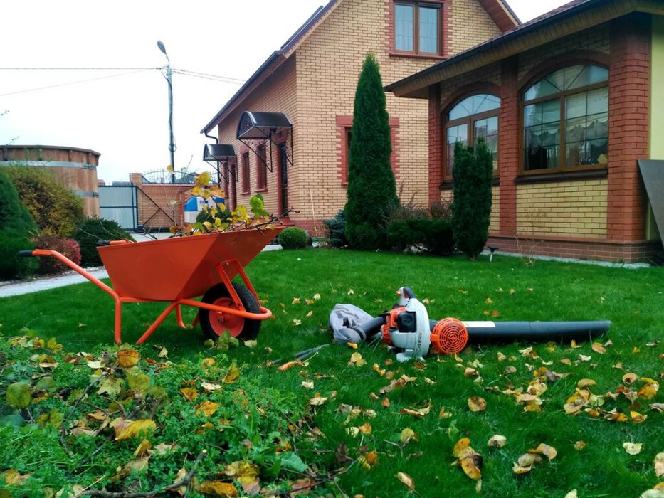 Уборка дачных участков от листвы, сухостоя.