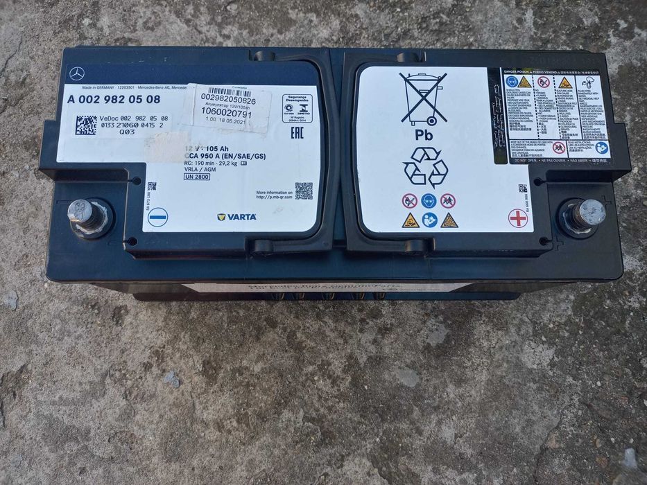 Baterie auto Mercedes Benz originală 12V,105Ah AGM