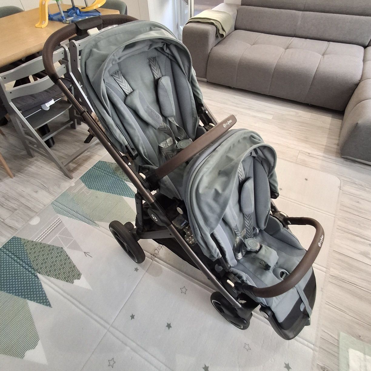 Бебешка количка за близнаци Cybex Gazelle S, шаси Taupe