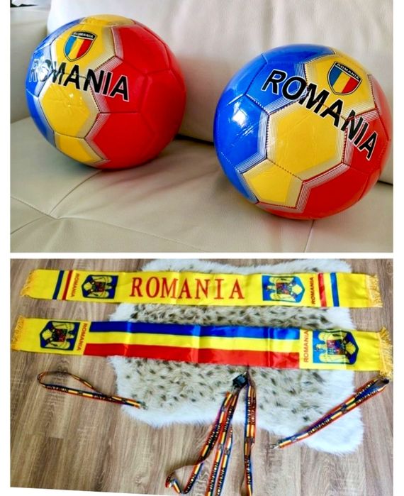 Set Romania Eșarfă România + Minge + șnur ecuson cheie