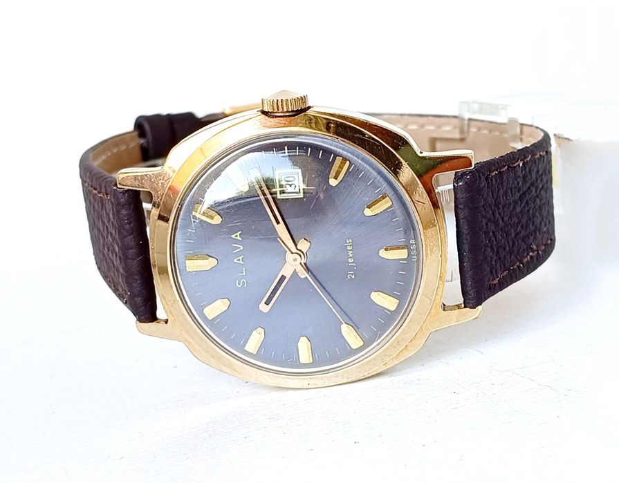 Slava Слава позлатени мъжки механичени часовници с ръчно навиване