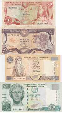 Lot 4 bancnote Cipru