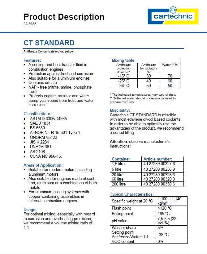 CARTECHNIC CT Standart/CT12 Plus-оригинални антифризи от Германия