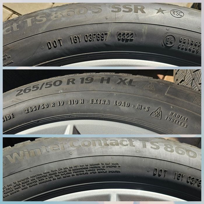 Jante BMW X5 G05 X6 G06 echip iarna 265 50 19 Continental 7mm DOT 2022