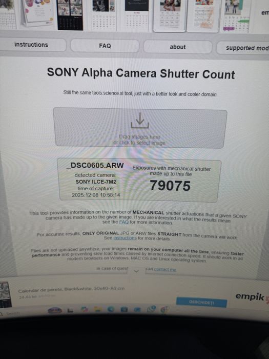 Sony a7ii cu 4 baterii