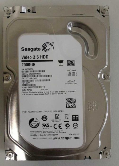 HDD 2Tb Seagate ST2000VM003 Sata III 6 Гбит/c, 3.5", 5900rpm/ 64Mb