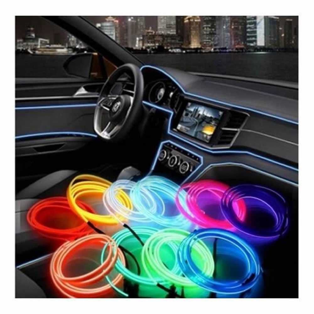 Banda decorativa auto LED 5 metri, pentru interior