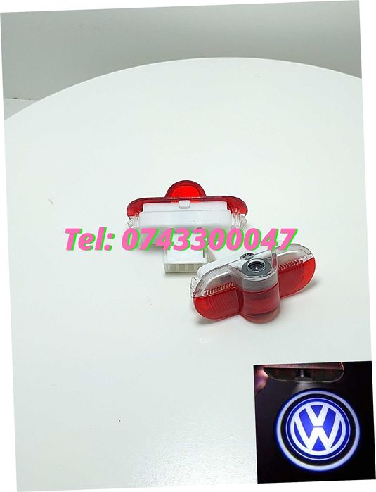 Set 2 Lampi Led Proiector Cu Logo Pentru Portiere Vw Volkswagen Beetl