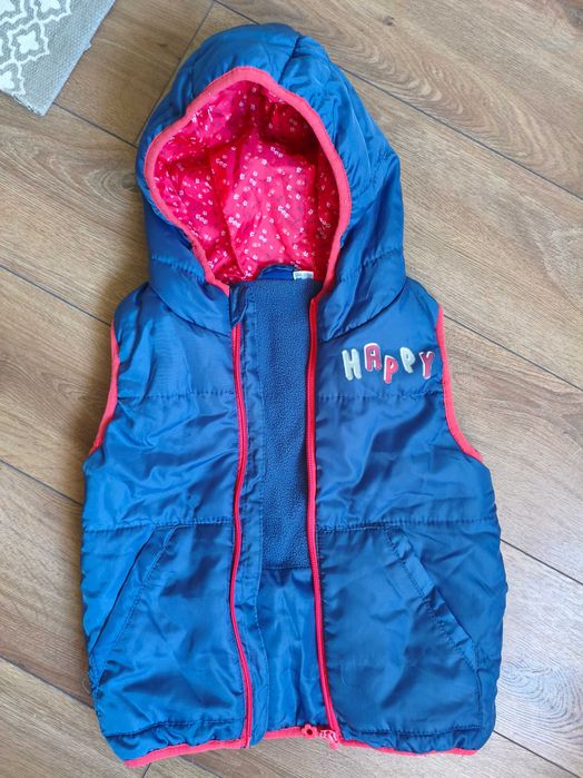 Vesta de toamna cu gluga pentru fete 4 5 6 ani marime 110 model Happy