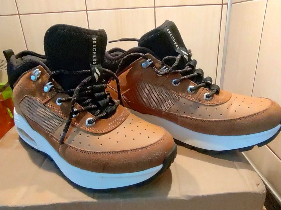 Мъжки обувки кецове Skechers Stacre Mid кафеви 42,5 номер