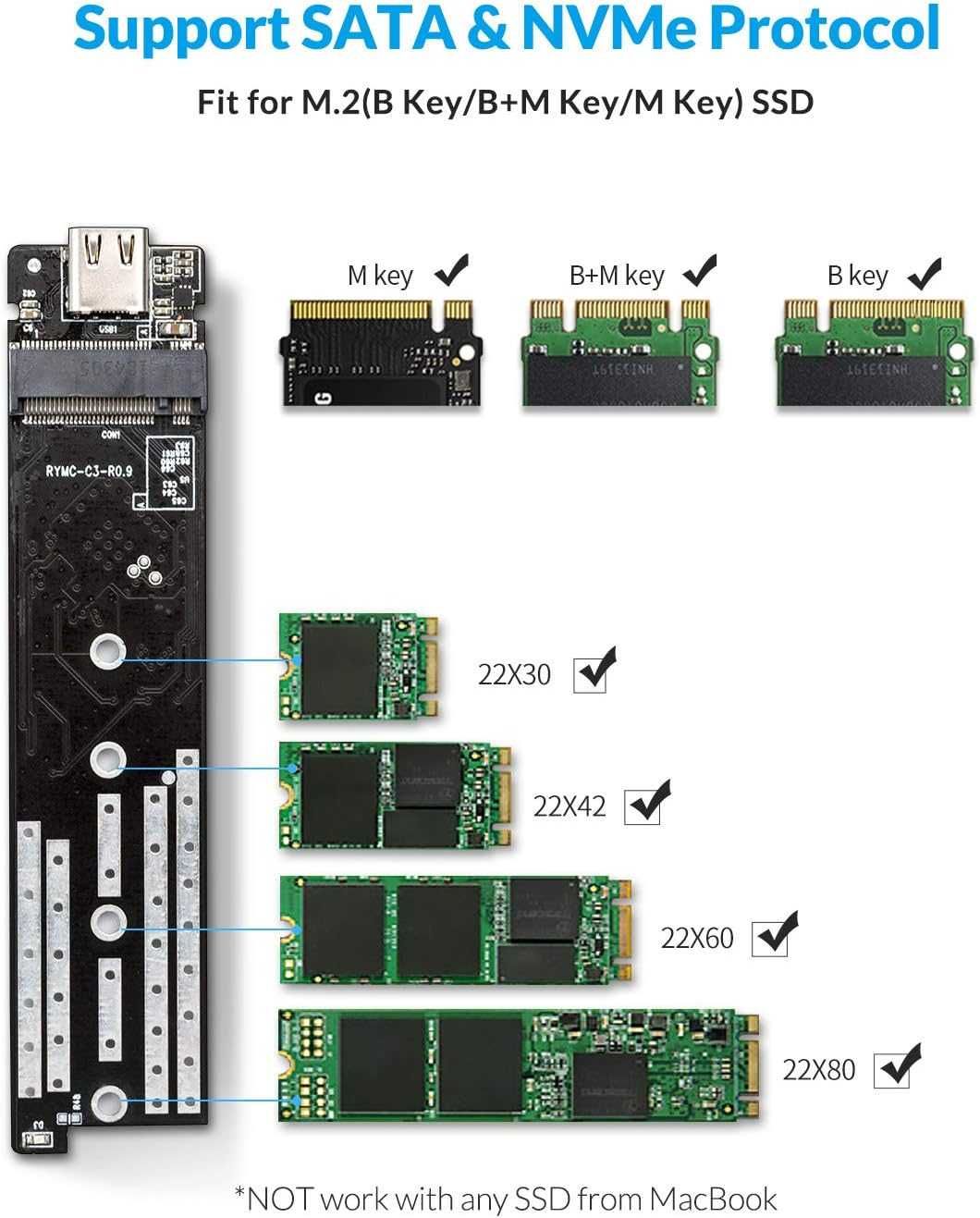 А28market предлагает - Новый кейс ORICO для ssd nvme - type-c