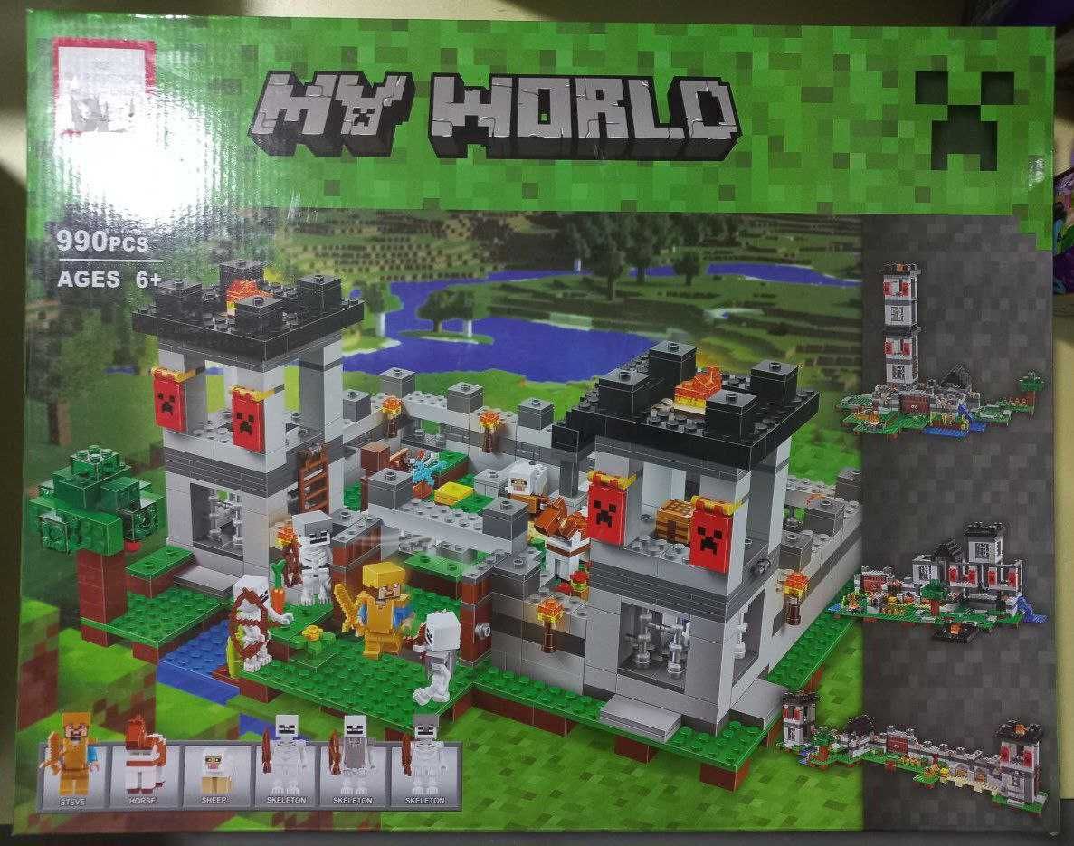 Крепость My World 990 деталей большой набор деревня. город Майнкрафт