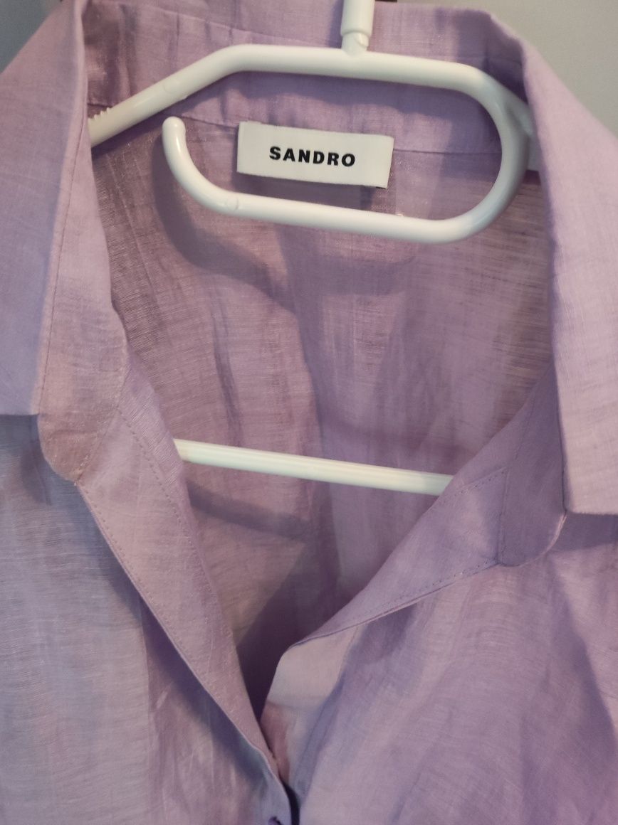 Нова с етикет ленена рокля Sandro