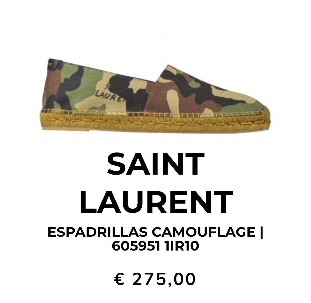 Espadrile Saint Laurent camouflage