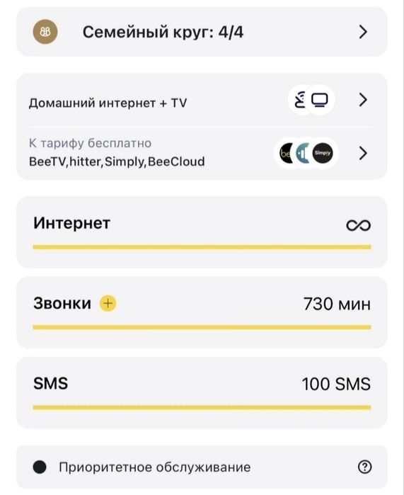 Биллаин ресурс тариф бар багасы 2200тг