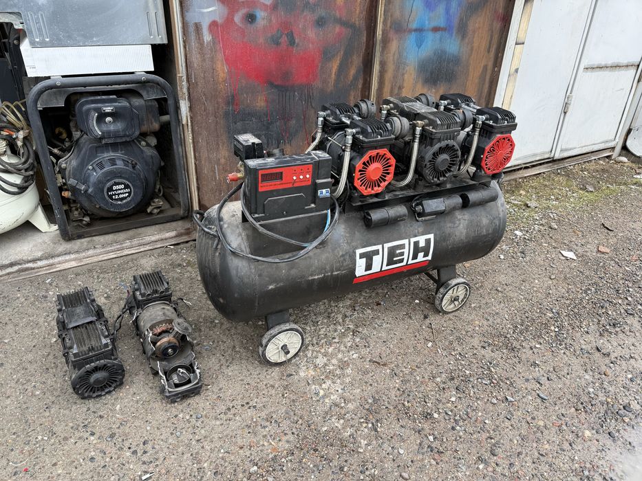 * TEH 3 моторный 100 литровый бесшумный воздушный компрессор