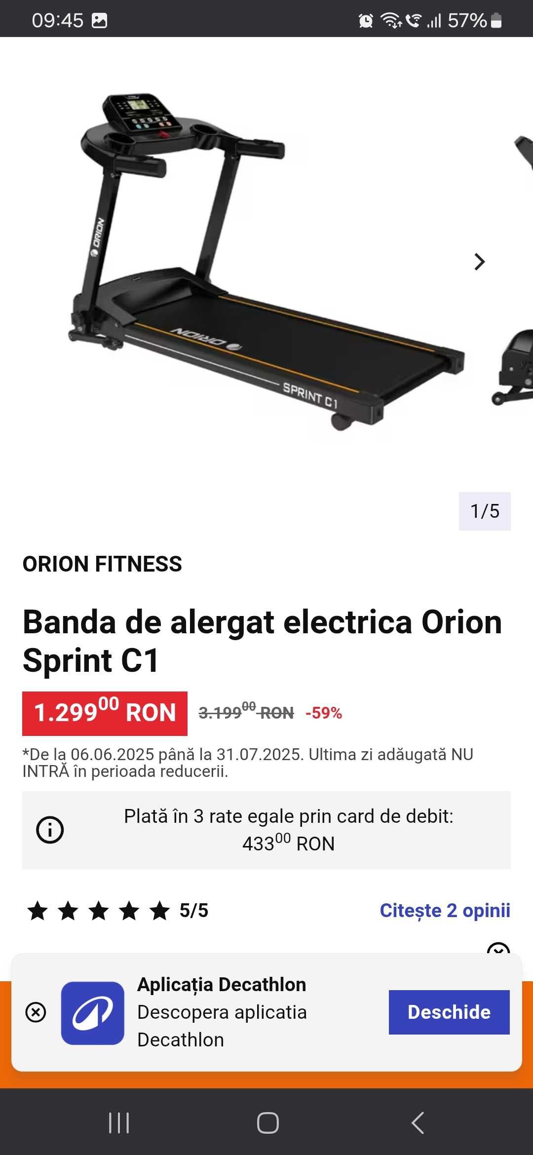 Banda alergat  Orion, in garantie