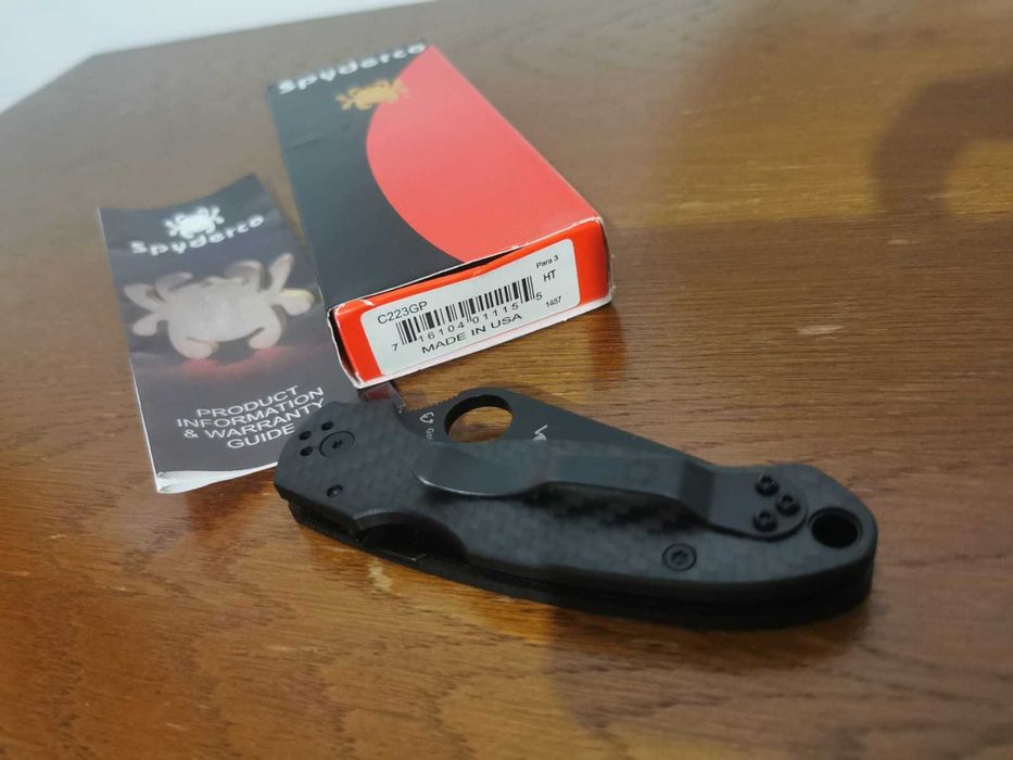 Cutit Briceag Spyderco USA Paramilitary 3 Fibra de carbon