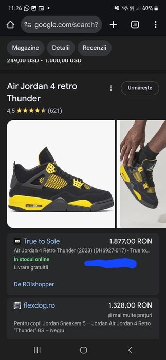 Air Jordan 4 retro Thunder