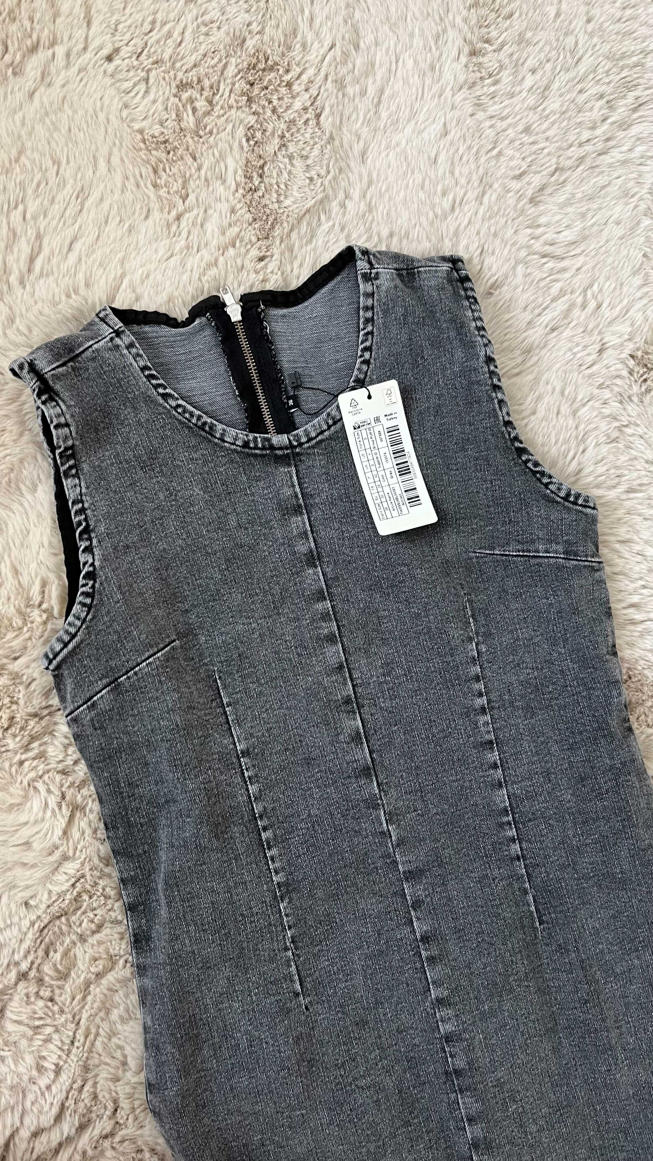 Rochie denim cu eticheta