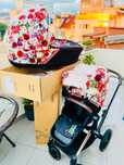 Детска количка Cybex Priam 4 Rose gold, Platinum Spring blossom