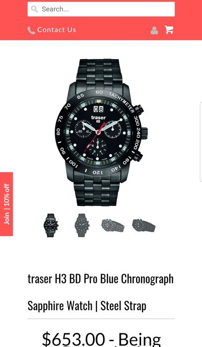 Traser h3 cronograph big date ediție limitata