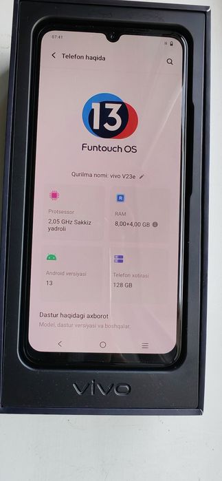 Vivo v23e yangi 8+8/128