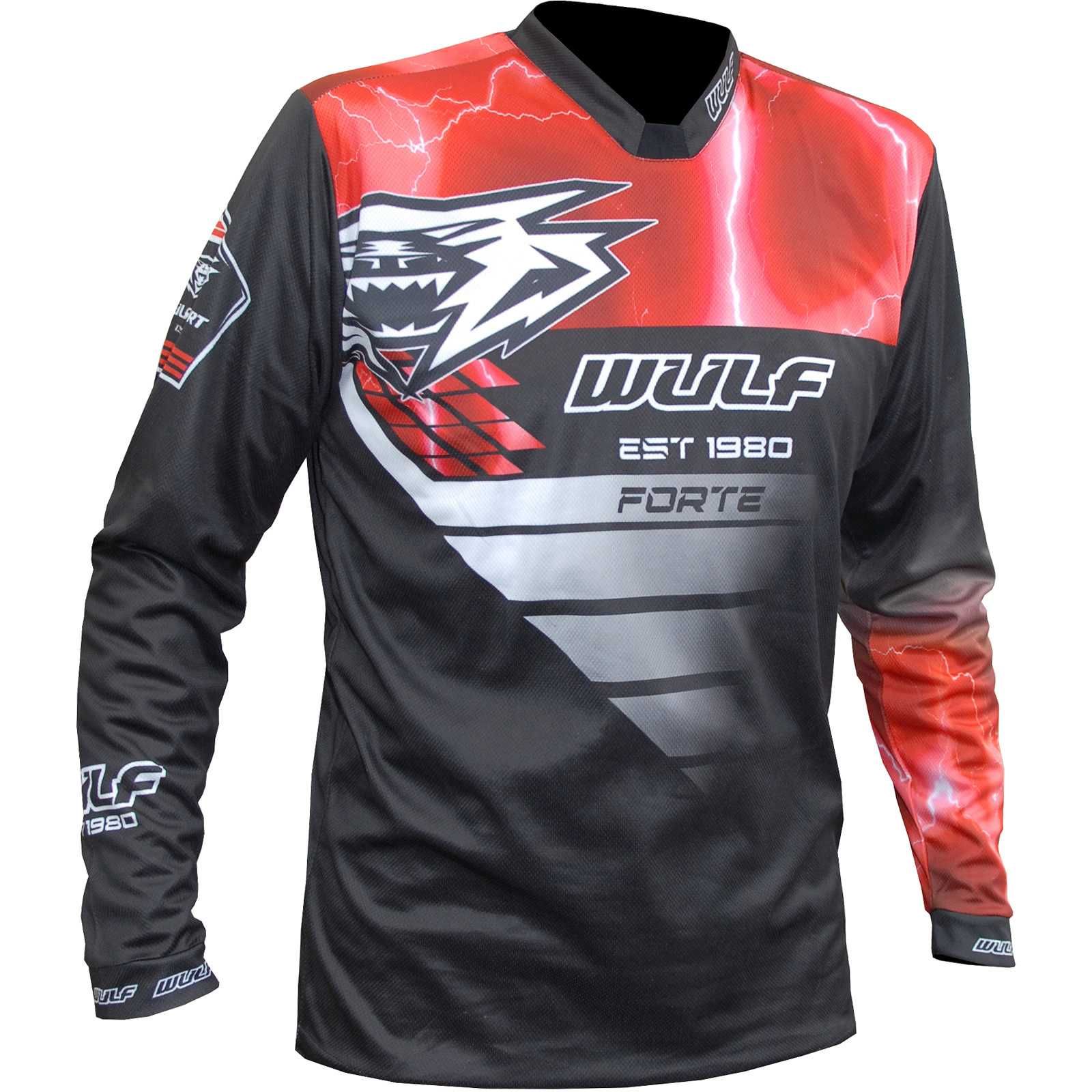 Tricou motocross atv Forte Wulfsport negru M