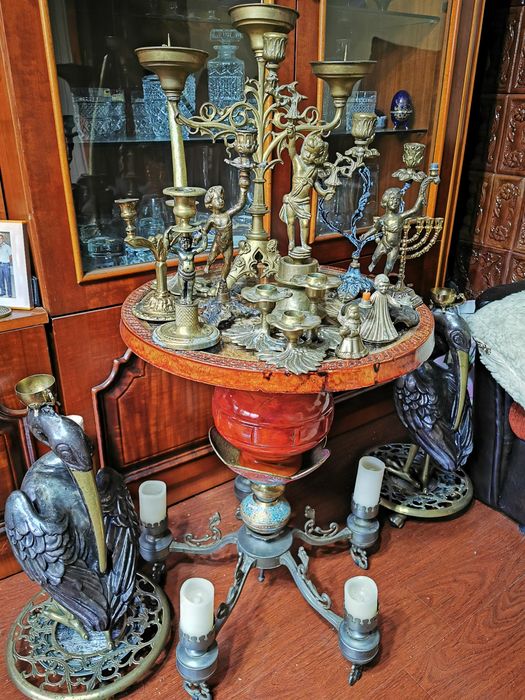 Vand set sfesnice din bronz plin lucrate deosebit
