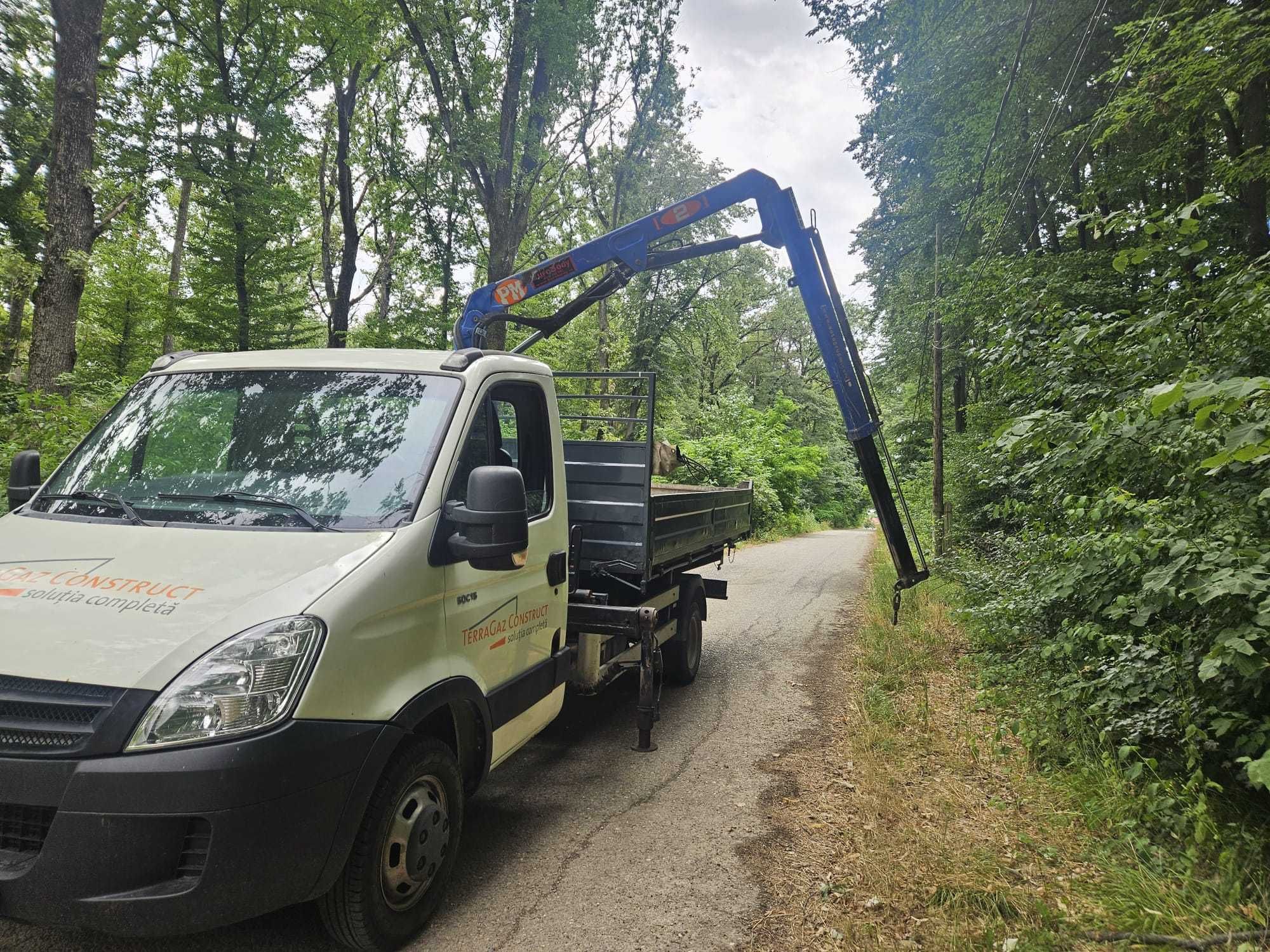 Iveco daily 50C15 cu macara si basculabil pe 3 parti