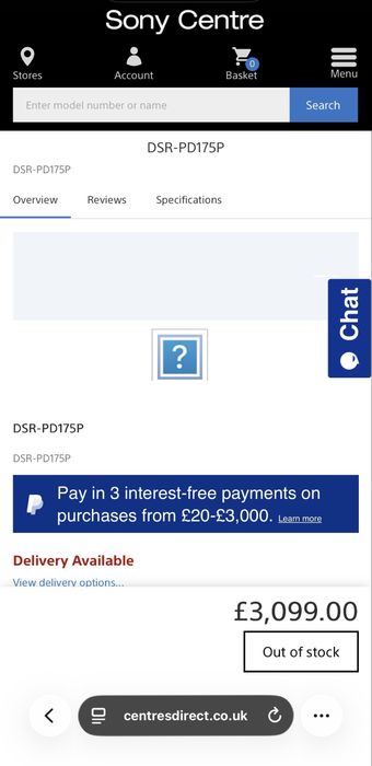 Camera SONY DSR-PD175P