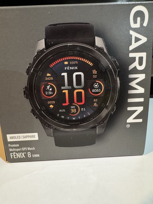 Garmin Fenix 8 Amoled 51 mm Saphire, Titanium,carbon grey DLC