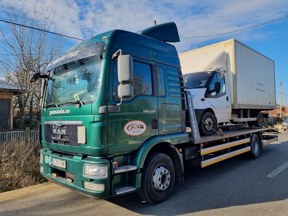 Tractari ,Transport utilaje si Autoutilitare cu platforma hidraulică