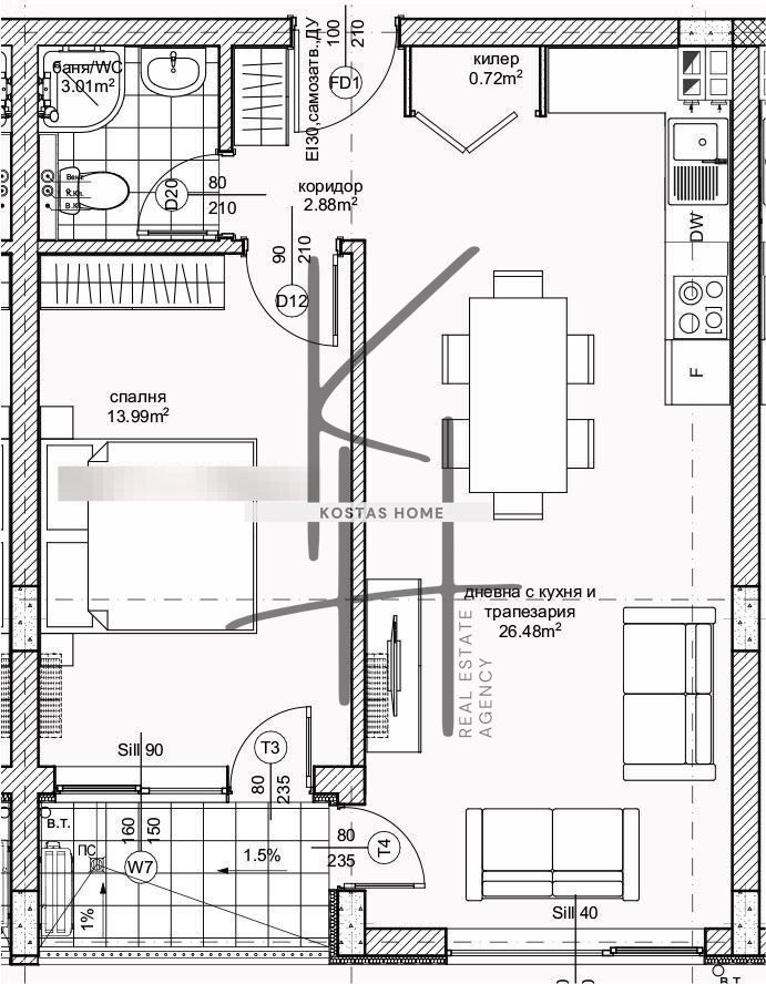 Продава се Двустаен апартамент в Варна, Възраждане 1 - 66 кв.м за 1894 €/кв.м - Снимка #1