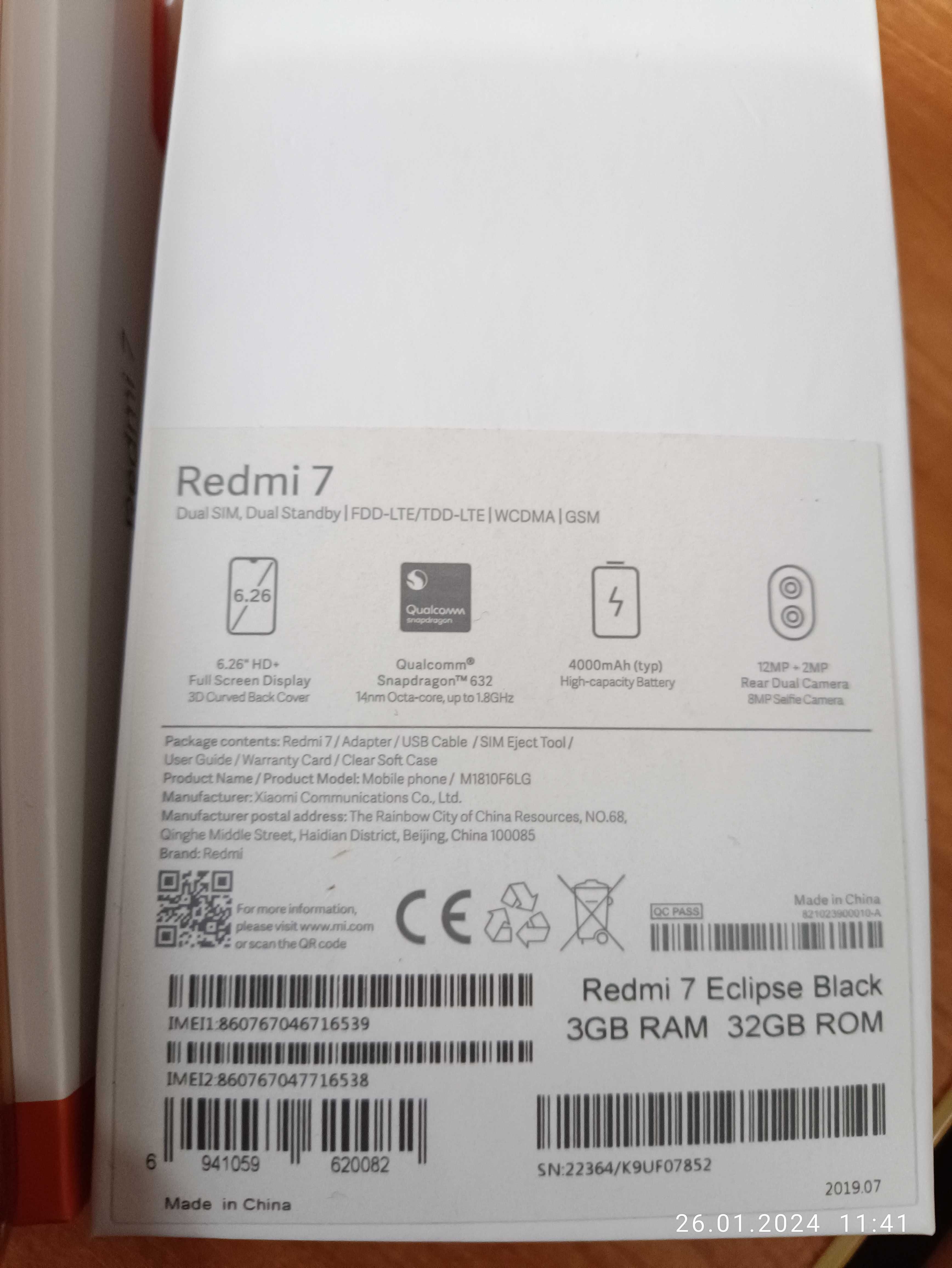Продам Xaiomi Redmi 7 Global Version 32 Gb