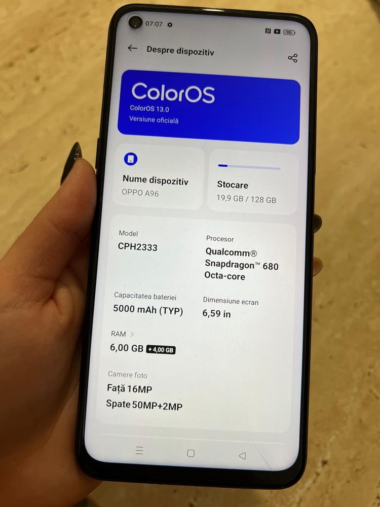 Telefon Oppo A 96 ,128 gb