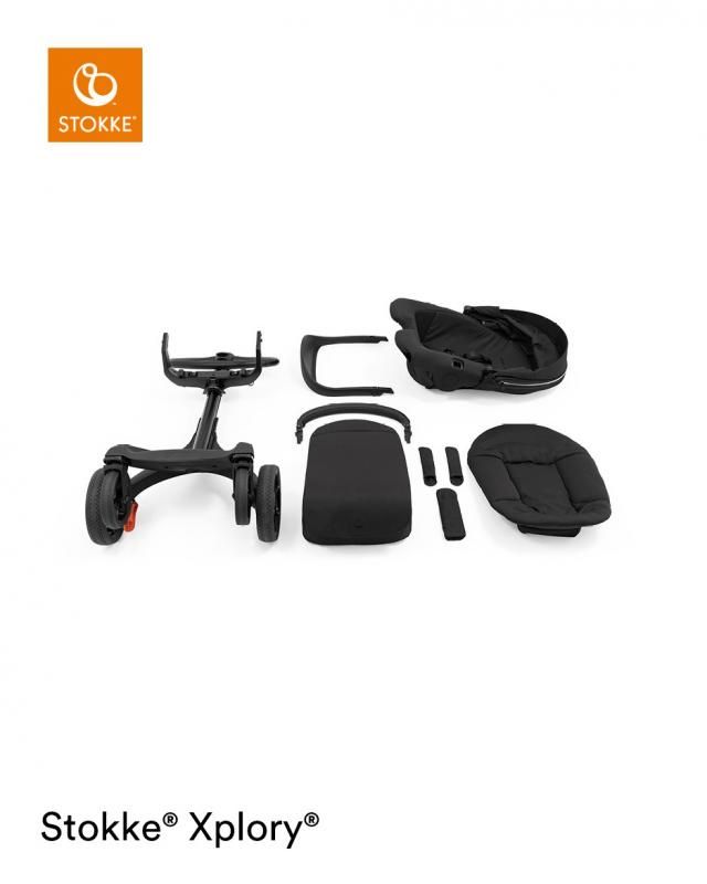 Stokke Xplory X + бебешки кош + Stokke be safe- цвят Rich Black