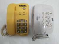 Negociabil vand telefon fix cu fir am doua telefoane pe alb si galben