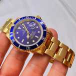 Rolex Submariner Date Aur 18k Acte An 1997 Purple  Dial 40mm Automat