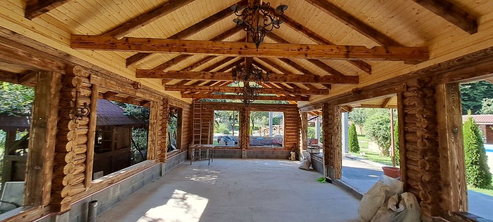 Сase ecocaldurose din bustean intreg