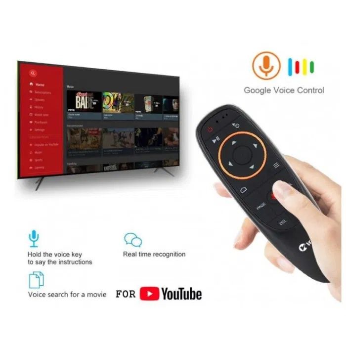 Новый Пульт аэромышь с гироскопом и голосовым поиском G10s (Air Mouse)