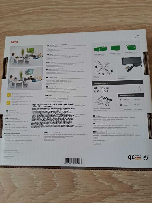 Suport HAMA mobil de perete pentru televizor 81 - 165 cm